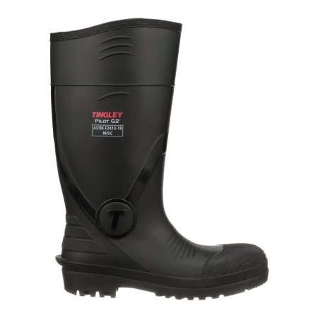 TINGLEY RUBBER Tingley Pilot G2 Knee Boot, Composite Safety Toe, 15inH, Size 10, Black 31261.1